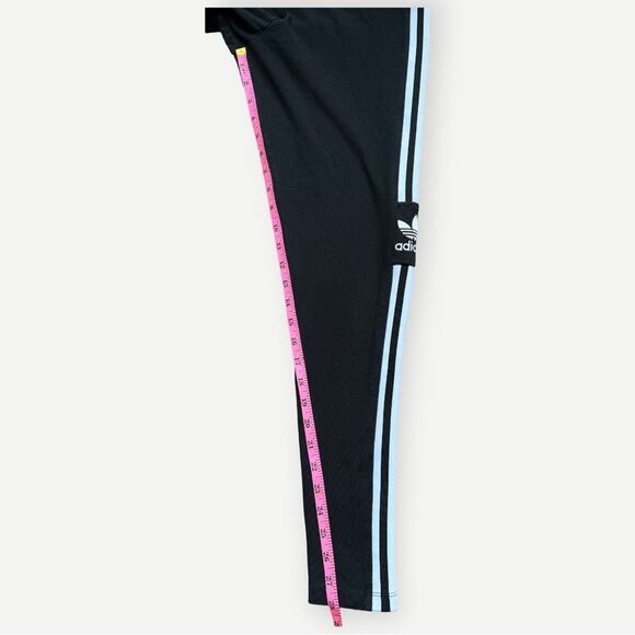 Adidas Originals Black & White Stretchy Logo Trefoil Tights Leggings. Medium. - Picture 6 of 7